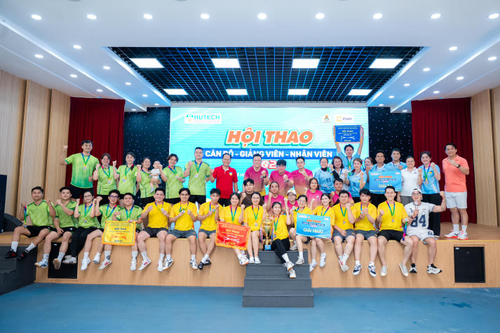 [Hội thao CB-GV-NV 2026] Trở lại với sức mạnh ấn tượng, liên quân Văn phòng Trường giành ngôi vương Kéo co 134