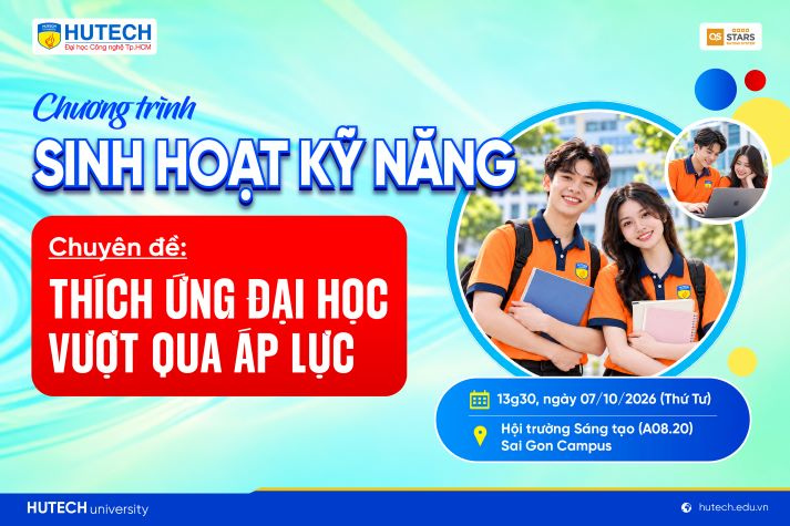HUTECH-ers “bỏ túi” kỹ năng thích ứng đại học, vững vàng trước áp lực vào 7/10 tới 11