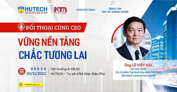 CEO Lê Viết Hải đã sẵn sàng để truyền cảm hứng “dám nghĩ - dám làm - mạnh dạn đổi mới sáng tạo” đến các HUTECH-ers