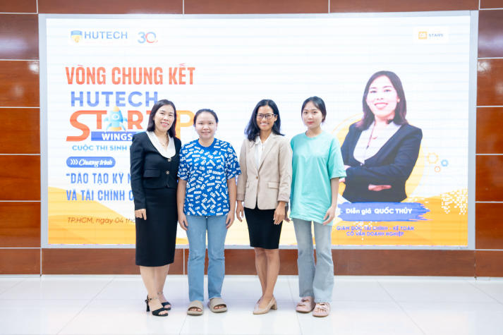 Top 6 HUTECH Startup Wings 2025 trang bị kỹ năng thực chiến về thiết lập mục tiêu kinh doanh và tài chính 150