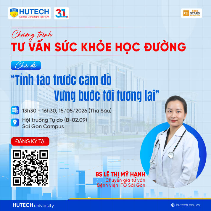 HUTECH-ers học cách sống tích cực, nói không với cám dỗ vào 15/5 tới