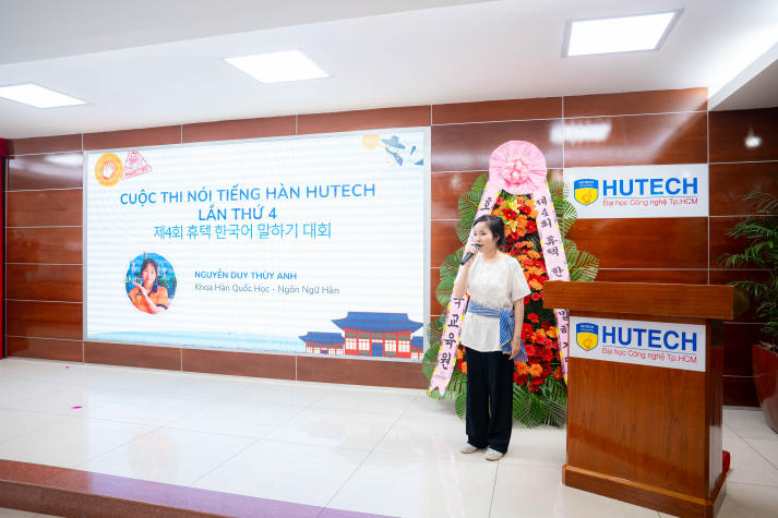 [Video] Tỏa sáng tại Chung kết, sinh viên ngành Đông phương học giành giải Nhất Cuộc thi Nói tiếng Hàn HUTECH 77