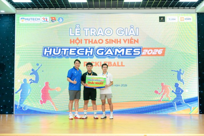 [HUTECH Games 2026] Viện Văn hóa - Nghệ thuật - Thể thao lên ngôi vô địch Pickleball 53