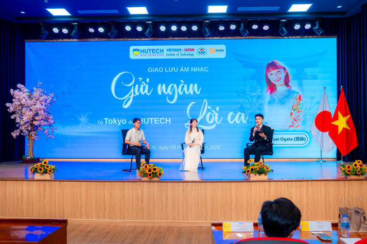 [Video] Sứ giả âm nhạc Yuei Ogata mang sắc màu Nhật Bản đến sinh viên HUTECH 39