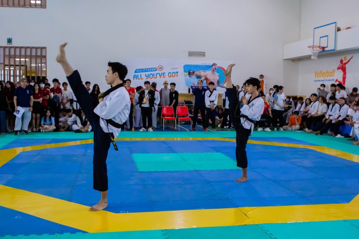 Hơn 200 vận động viên tranh tài sôi nổi tại Giải Taekwondo Sinh viên HUTECH mở rộng lần 1 92