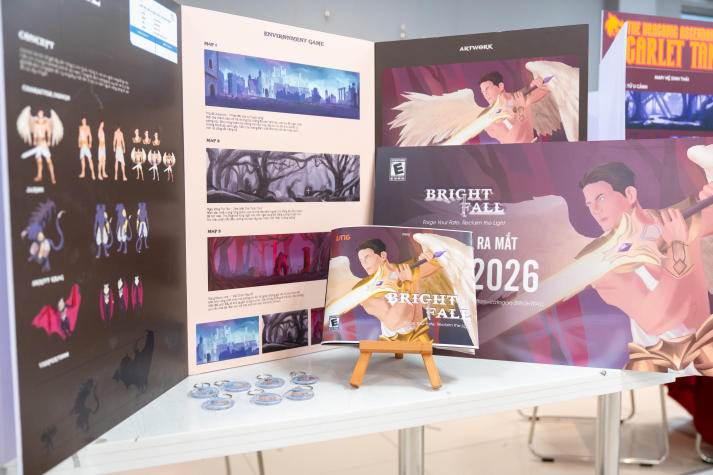 Sinh viên Thiết kế đồ họa xây dựng “vũ trụ game mini” qua loạt đồ án tại triển lãm Thiết kế dựng hình 29