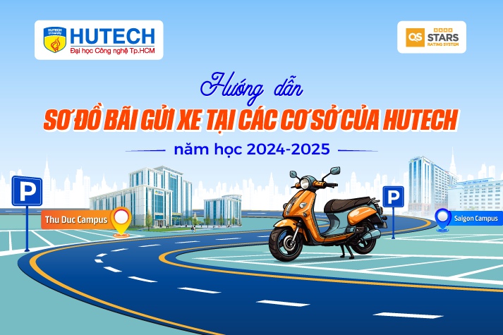 Hướng dẫn sơ đồ bãi gửi xe tại các cơ sở của HUTECH năm học 2024 - 2025 10