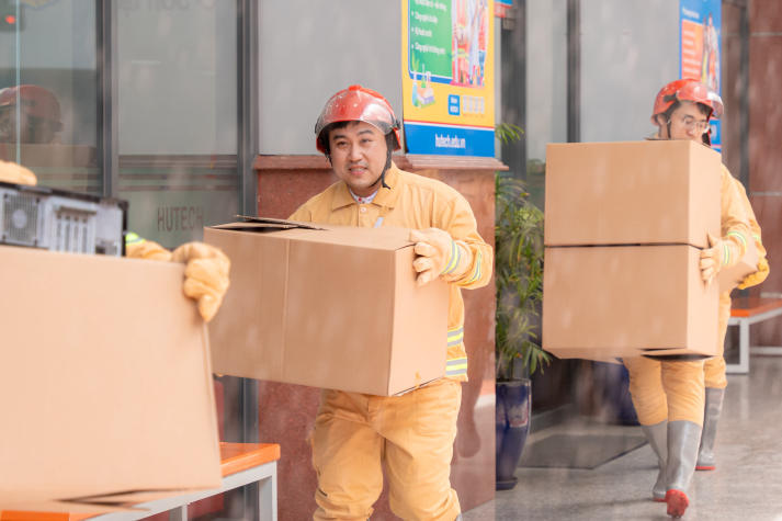 Diễn tập PCCC & CNCH, HUTECH chủ động bảo đảm an toàn học đường 114