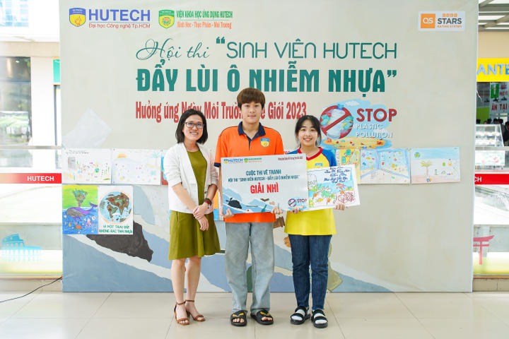 Sinh viên HUTECH hưởng ứng Ngày Môi trường Thế giới 2023 qua hội thi vẽ tranh và thực hiện dự án chủ đề "Đẩy lùi ô nhiễm nhựa" 200