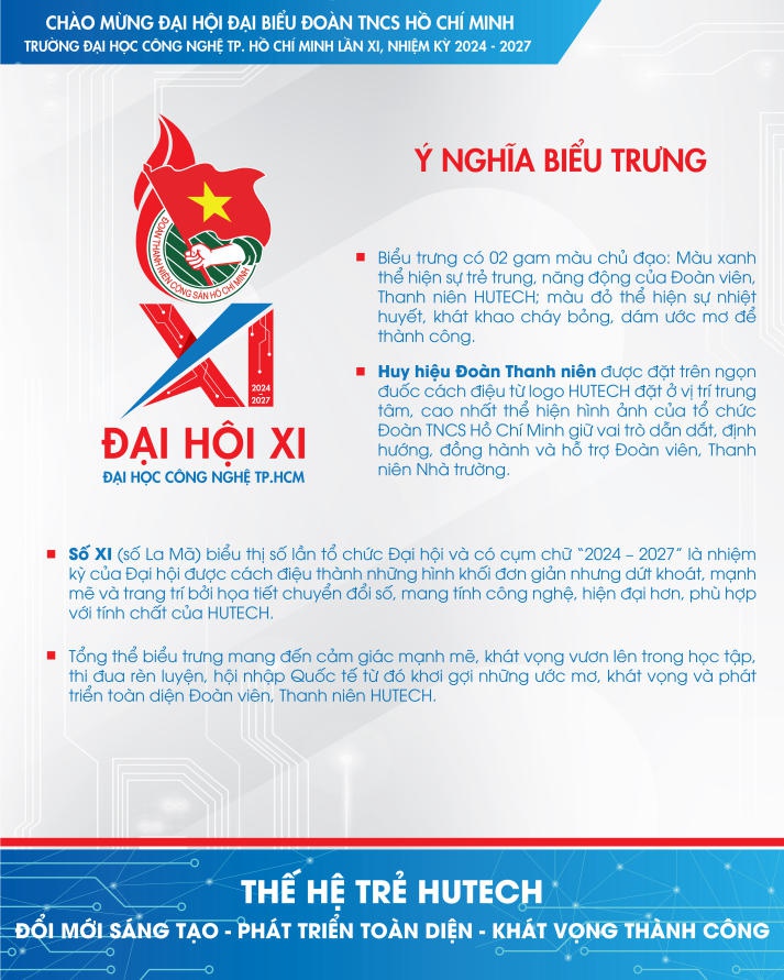 Công bố biểu trưng Đại hội Đại biểu Đoàn TNCS Hồ Chí Minh HUTECH lần thứ XI, nhiệm kỳ 2024-2027 60