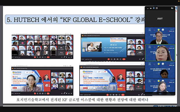 HUTECH và ĐH ChungAng thảo luận về các lớp học E-learning tại dự án KF Global e-School 23