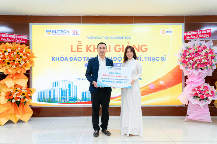 HUTECH khai giảng chương trình đào tạo Tiến sĩ, Thạc sĩ đợt 2 năm 2026, tiếp nối hành trình chinh phục tri thức 74