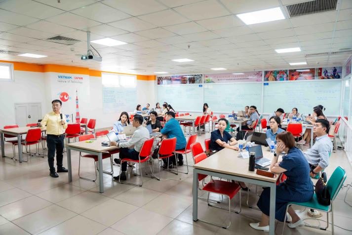 VJIT nâng cao năng lực giảng dạy cho giảng viên qua tập huấn học phần “Tư duy thiết kế dự án” 129