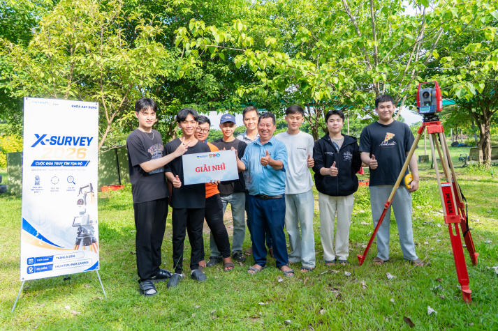 Sinh viên Kỹ thuật xây dựng rèn kỹ năng khảo sát thực địa tại X-Survey 2026 71