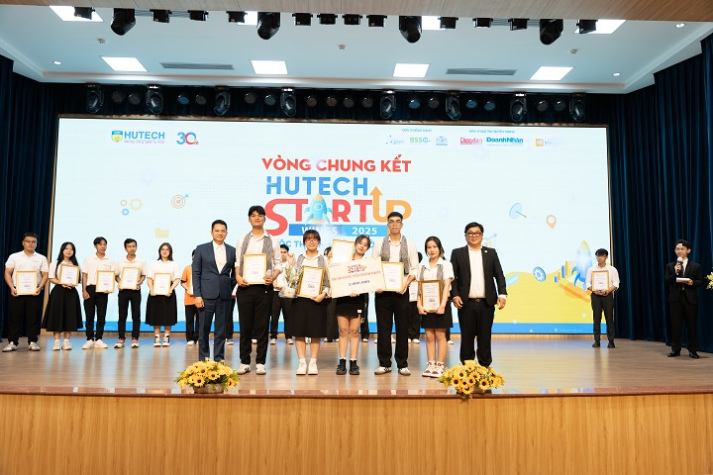 Chung kết HUTECH Startup Wings 2025: Trà sữa thảo mộc dạng viên nén TEA PIE lên ngôi Quán quân 108