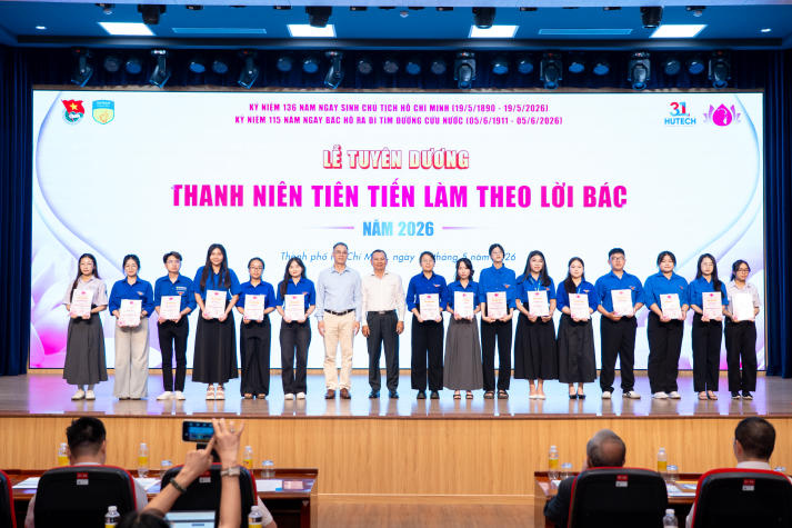 HUTECH vinh danh 269 Thanh niên tiên tiến, lan tỏa tinh thần học tập và làm theo gương Bác năm 2026 33