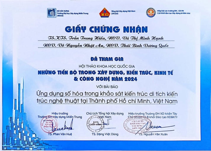 Bài nghiên cứu của sinh viên Khoa Kiến trúc - Mỹ thuật HUTECH được đánh giá cao tại Hội thảo ACEAT 2024 48