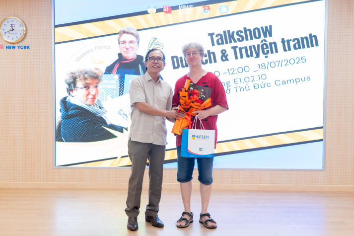 Sinh viên Khoa Kiến trúc - Mỹ thuật HUTECH giao lưu cùng họa sĩ truyện tranh Pháp Maxime Peroz tại Talkshow “Thiết kế Comic” 4
