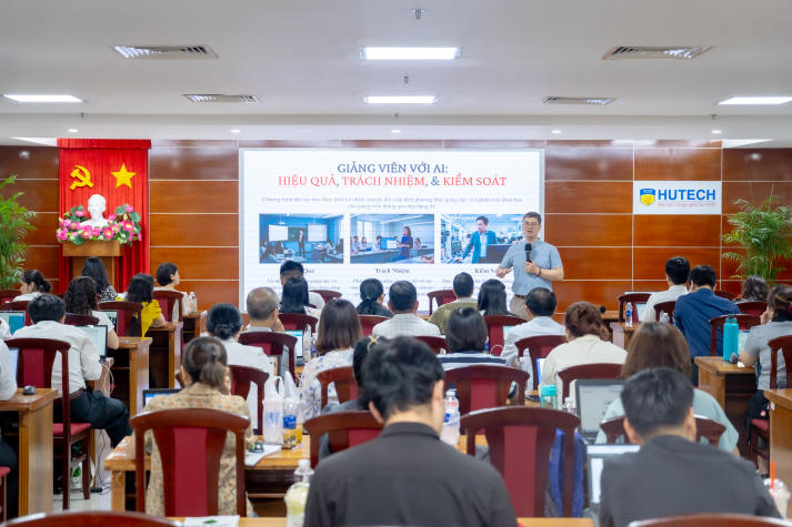Bồi dưỡng kỹ năng sử dụng AI trong giảng dạy - bước tiến chuyển đổi số tại HUTECH 95