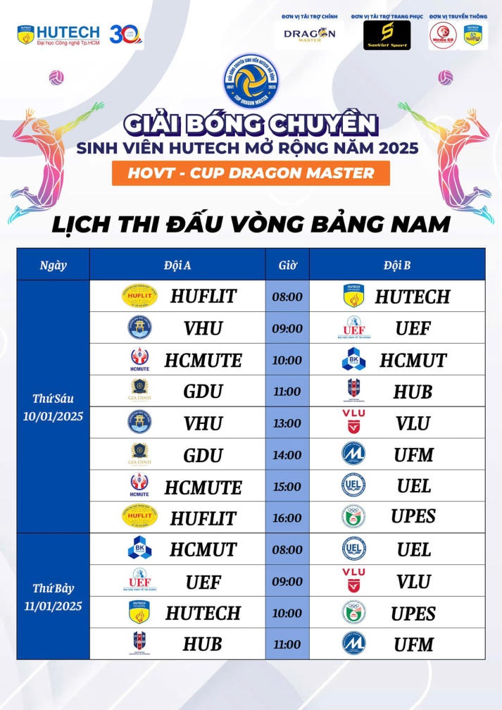 Giải Bóng chuyền Sinh viên HUTECH mở rộng năm 2025 - CUP DRAGON MASTER chính thức khởi tranh vào 10/01 tới 37