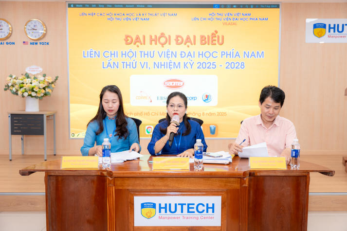 HUTECH đăng cai tổ chức Đại hội Liên Chi hội Thư viện Đại học phía Nam lần thứ VI, nhiệm kỳ 2025-2028: Hướng tới thư viện số hiện đại 109