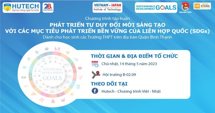 VJIT sẽ tổ chức tập huấn phát triển tư duy đổi mới sáng tạo cho học sinh THPT Quận Bình Thạnh vào ngày 14/5 11