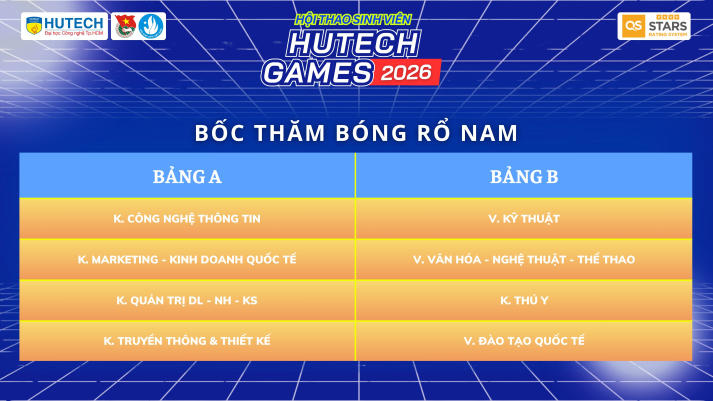 Bốc thăm HUTECH Games 2026: Những cặp đấu duyên nợ chính thức lộ diện 112