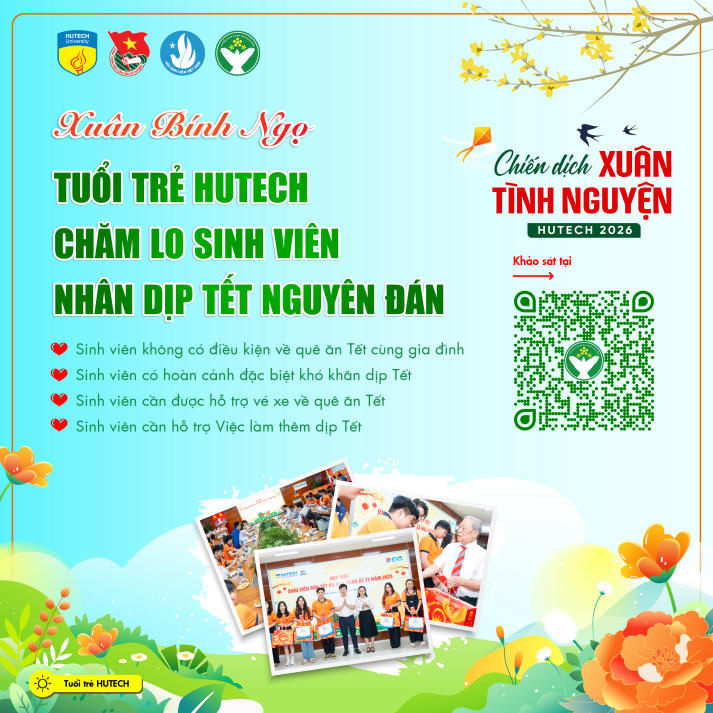 Đoàn Thanh niên - Hội Sinh viên HUTECH khảo sát tiếp nhận nguyện vọng, nhu cầu cần hỗ trợ của sinh viên dịp Tết Nguyên đán 2026 51
