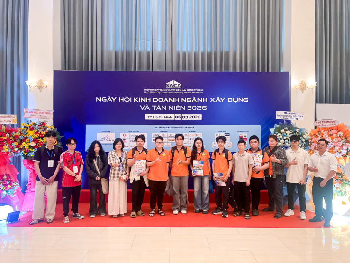 Giảng viên, sinh viên Khoa Kiến trúc - Mỹ thuật tham dự Ngày hội Kinh doanh ngành Xây dựng và Tân niên SACA 2026 34