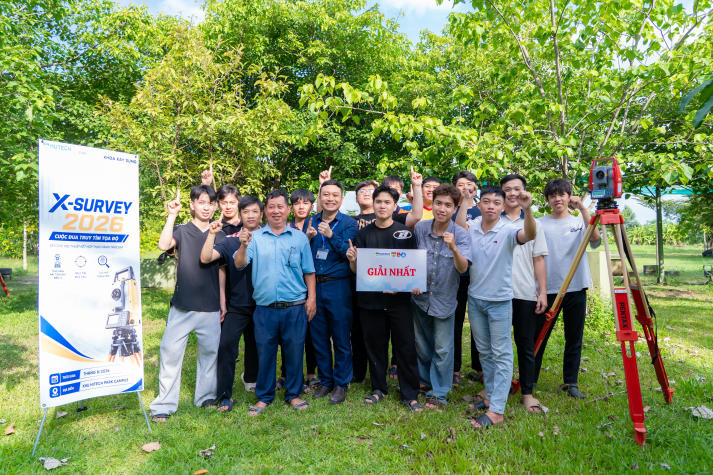 Sinh viên Kỹ thuật xây dựng rèn kỹ năng khảo sát thực địa tại X-Survey 2026 74
