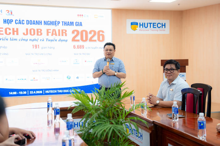 HUTECH phối hợp 179 doanh nghiệp chuẩn bị cho HUTECH JOB FAIR 2026, mang đến gần 7.000 cơ hội việc làm 19
