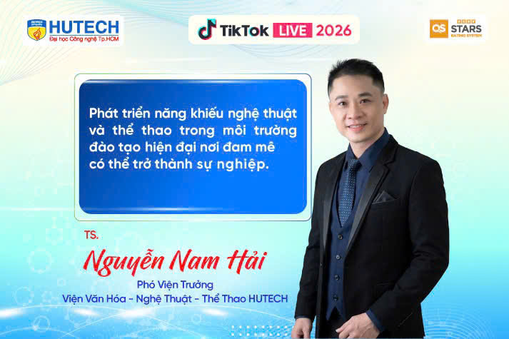[HUTECH TIKTOK LIVE 2026] Thí sinh mở rộng lựa chọn tương lai với Thú y, Thanh nhạc & Quản lý thể dục thể thao vào 29/4 tới 34