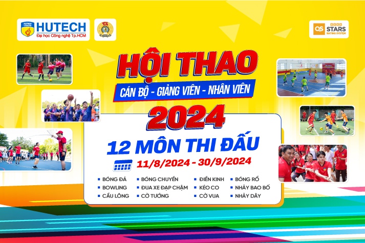 Hội thao CB-GV-NV HUTECH 2024 chính thức khai mạc vào 11/8 tới 9