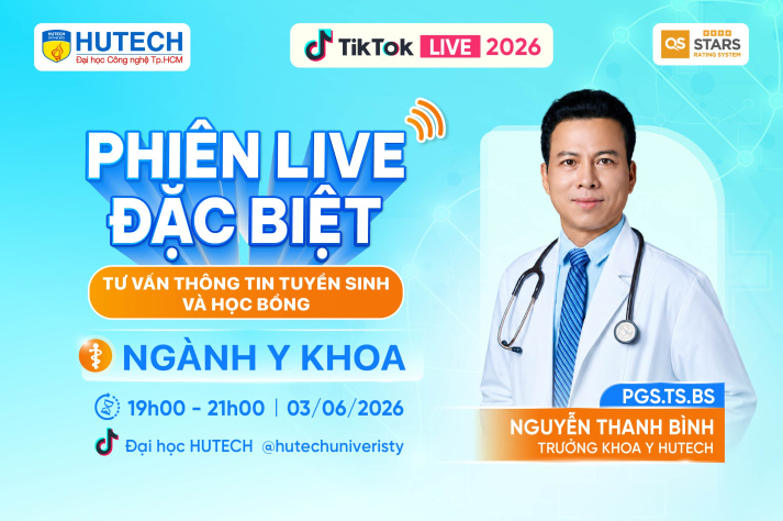 [HUTECH TIKTOK LIVE 2026] Tìm hiểu ngành Y khoa HUTECH từ A-Z vào 03/6 tới 12