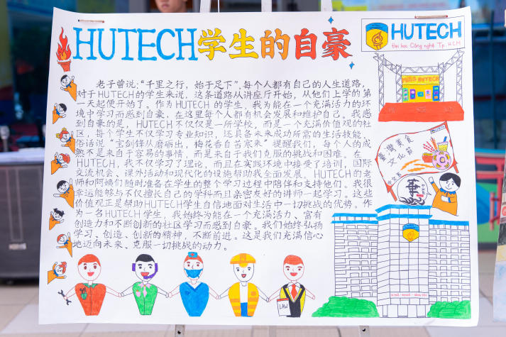 Sinh viên Khoa Trung Quốc học lan tỏa niềm tự hào HUTECH qua các tác phẩm báo tường tiếng Trung 59