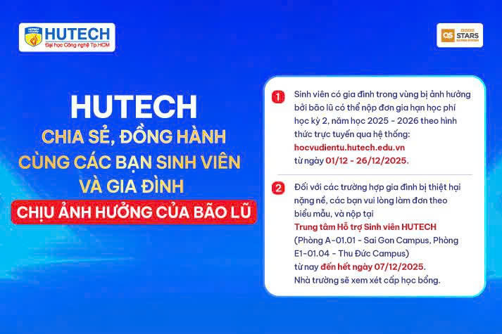 HUTECH đồng hành, sẻ chia cùng sinh viên vượt qua khó khăn do bão lũ 10