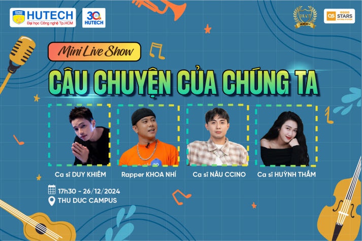 HUTECH-ers hòa mình cùng “Câu chuyện của chúng ta”: Minishow âm nhạc lan tỏa yêu thương vào 26/12 tới 9