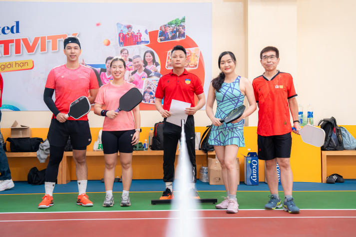 [Hội thao CB-GV-NV HUTECH 2025]: Bùng nổ Pickleball mùa đầu tiên với chiến thắng thuộc về TT.GDCT-QP - TT.GDTC 15