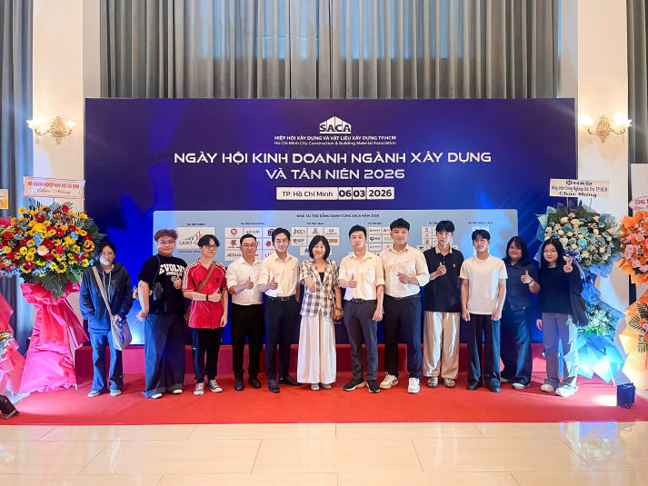 Giảng viên, sinh viên Khoa Kiến trúc - Mỹ thuật tham dự Ngày hội Kinh doanh ngành Xây dựng và Tân niên SACA 2026 32