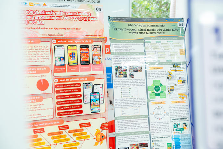 Khi ý tưởng chạm thực tiễn: Sinh viên Khoa Tài chính - Thương mại tỏa sáng tại Trưng bày poster Dự án doanh nghiệp 69