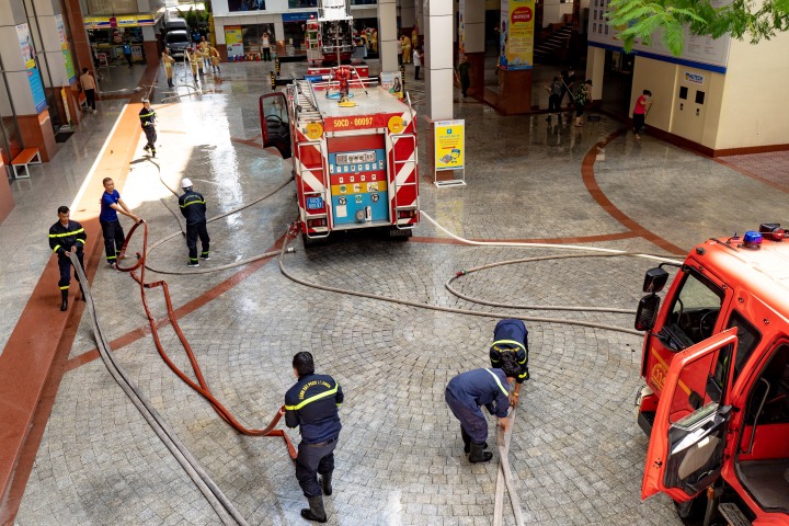 HUTECH tổ chức thành công diễn tập Phòng cháy chữa cháy và Cứu hộ cứu nạn 139