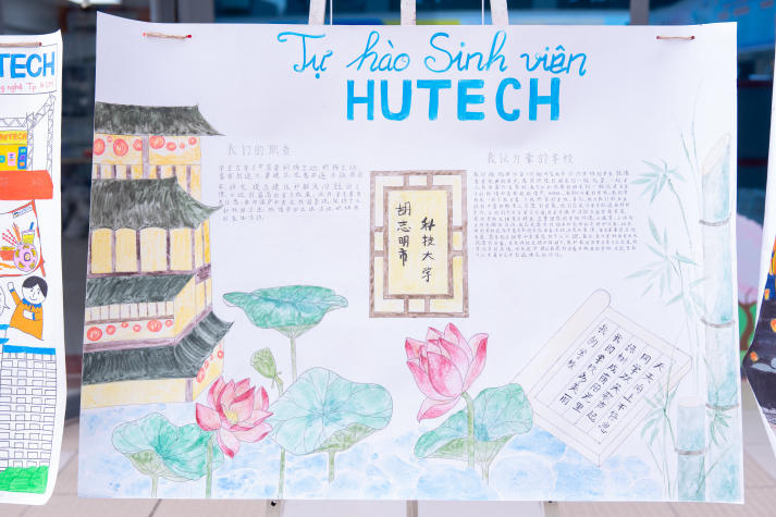 Sinh viên Khoa Trung Quốc học lan tỏa niềm tự hào HUTECH qua các tác phẩm báo tường tiếng Trung 62