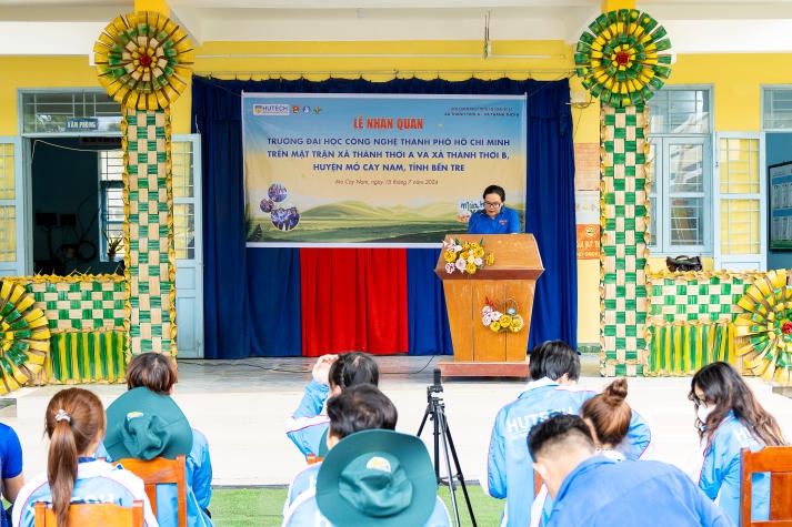 [Video] Trang trọng lễ đón quân và khởi công công trình Mùa hè xanh HUTECH 2024 tại tỉnh Đồng Tháp và Bến Tre 25