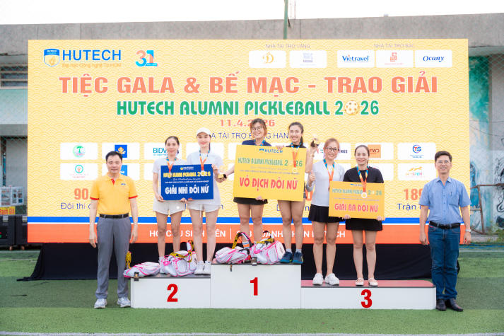 Giải Pickleball giao lưu HUTECH 2026: 189 trận cầu bùng nổ, thắt chặt kết nối cựu sinh viên và doanh nghiệp 279