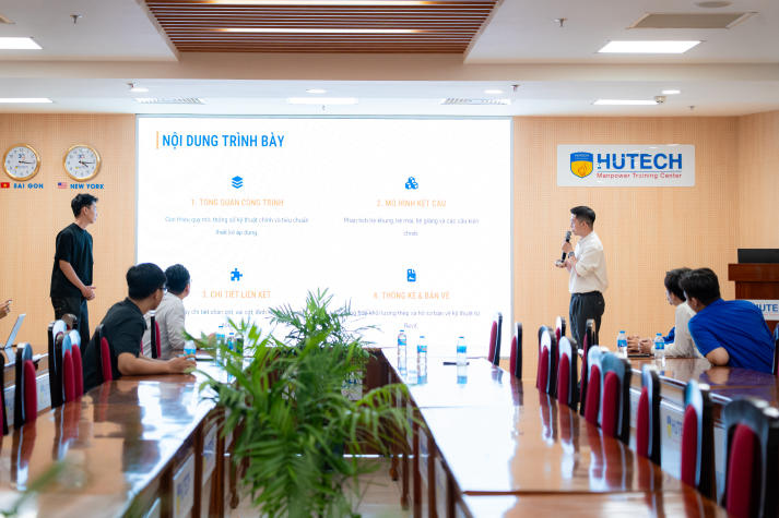 Sinh viên Khoa Xây dựng HUTECH khám phá hướng đi mới với BIM & AI trong đồ án xây dựng 22