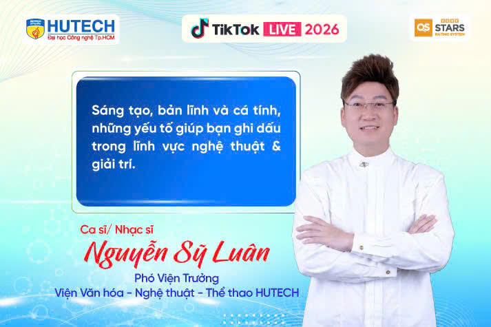 [HUTECH TIKTOK LIVE 2026] Thí sinh mở rộng lựa chọn tương lai với Thú y, Thanh nhạc & Quản lý thể dục thể thao vào 29/4 tới 37