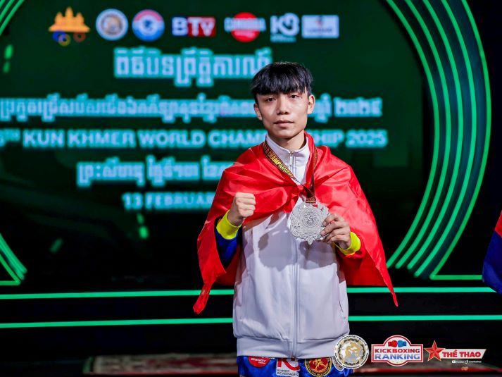 Sinh viên Phạm Lê Gia Huy của HUTECH giành Huy chương Bạc giải Vô địch Kun Khmer Thế giới lần thứ 6 56