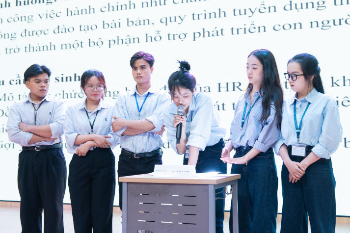 Chung kết “Thực chiến nghề nhân sự” 2025: Sân chơi thực học - thực làm cho sinh viên HUTECH 128