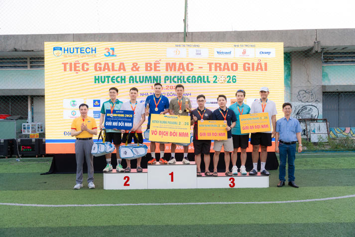 Giải Pickleball giao lưu HUTECH 2026: 189 trận cầu bùng nổ, thắt chặt kết nối cựu sinh viên và doanh nghiệp 275