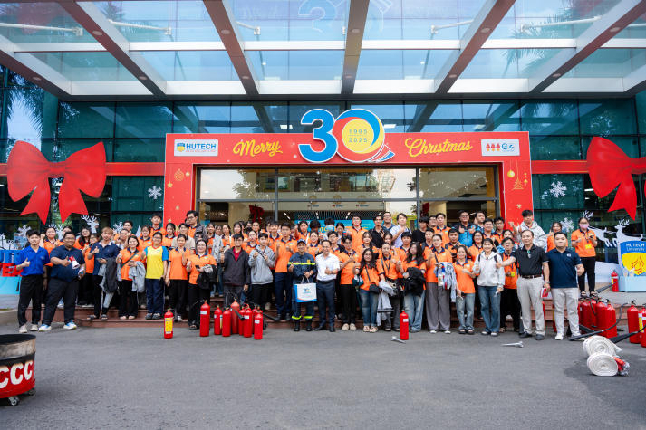 Trang bị kỹ năng ứng phó với hỏa hoạn: HUTECH tổ chức diễn tập PCCC & CNCH tại Thu Duc Campus 111